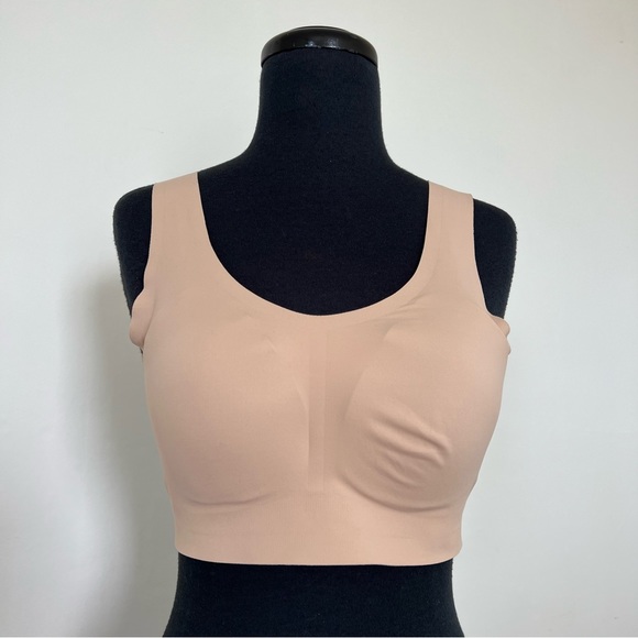 NWOT Aerie SMOOTHEZ Padded Scoop Bralette in Nude, L - Picture 3 of 12